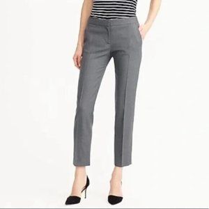 J. Crew Campbell Gray high rise ANKLE straight leg dress pants size 6 Tall